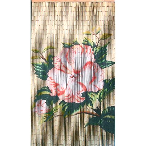 Bamboo54 Natrual Bamboo Flower Single Curtain Panel Bamboo Curtains