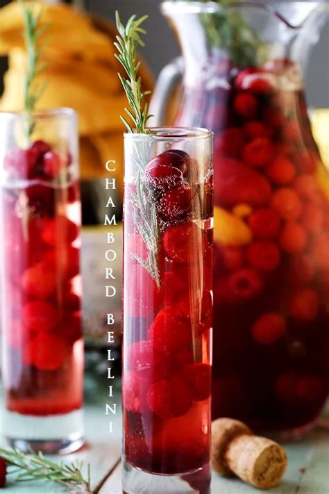 Chambord Bellini Is Am Easy Cocktail Recipe Made With Prosecco And Chambord Liqueur Its