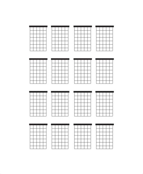 Blank Guitar Chord Chart Template 5 Free Pdf Documents Download