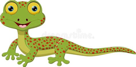 Cute Lizard Cartoon Vector Illustration Cute Lizard Cartoon Lizard