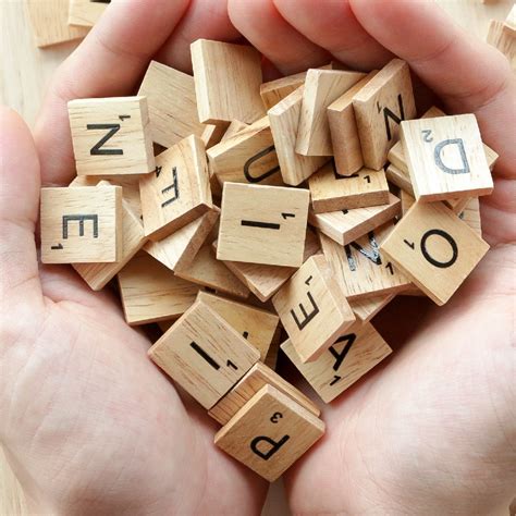100 Wooden Scrabble Game Tiles Lettertiles Scrabble Wood Letter 1