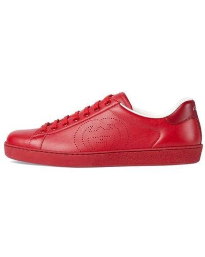 Red Gucci Sneakers For Men Lyst