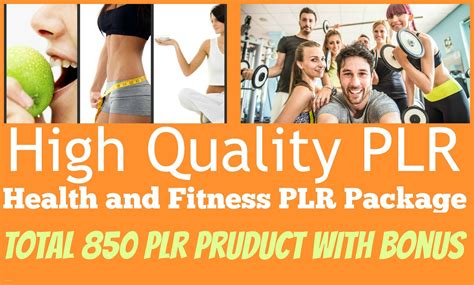 Give You High Quality 850 Health And Fitness PLR Product ...