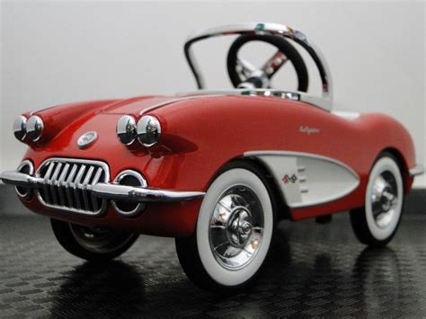 Pedal Car 1959 Corvette Chevy Vintage Metal Collector Model Red Not A