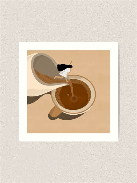Diving Into Coffee Art Print For Sale By Howdyjoy Redbubble