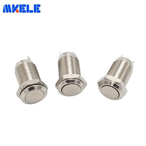 22mm Bore Momentary Spring Return Push Button Switch 1no Non Latching