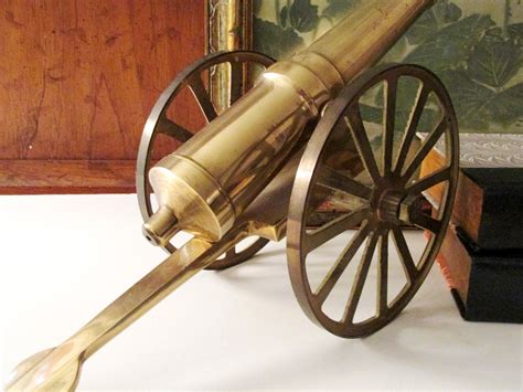 Vintage Large Brass Cannon Decorative Brass Army Cannon Etsy