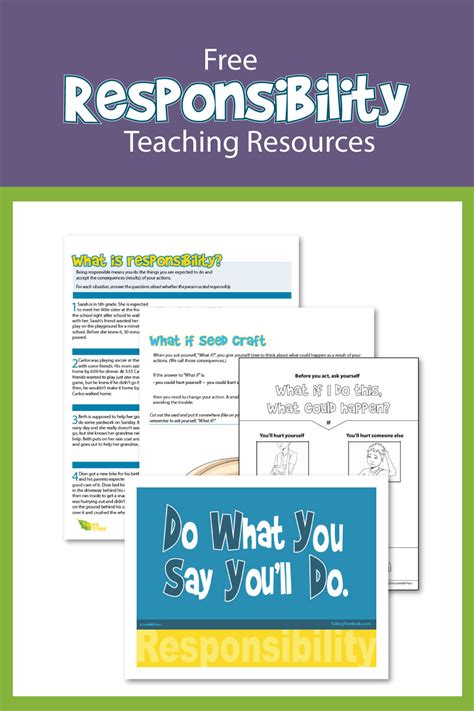 Responsibility Worksheets And Teaching Resources