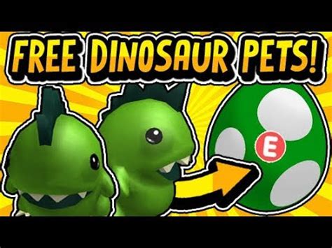 These pets hold values according to their availability. "HOW TO GET FREE DINOSAUR PETS IN ADOPT ME!!" DINO EGG ...