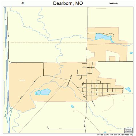 Dearborn Missouri Street Map 2918658