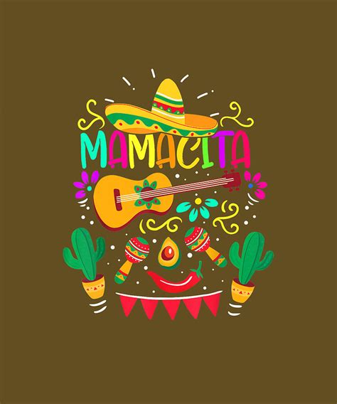 Mamacita Taco Cinco De Mayo Nacho Mexican Fiesta Cactus T Shirt