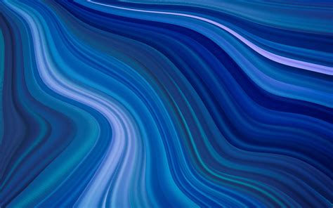 Download Wallpaper 3840x2400 Wavy Waves Blue Abstraction 4k Ultra Hd