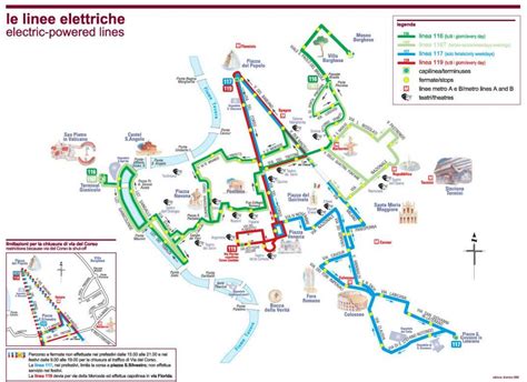 Rome Electric Bus Map Map Of Rome Electric Bus Lazio Italy