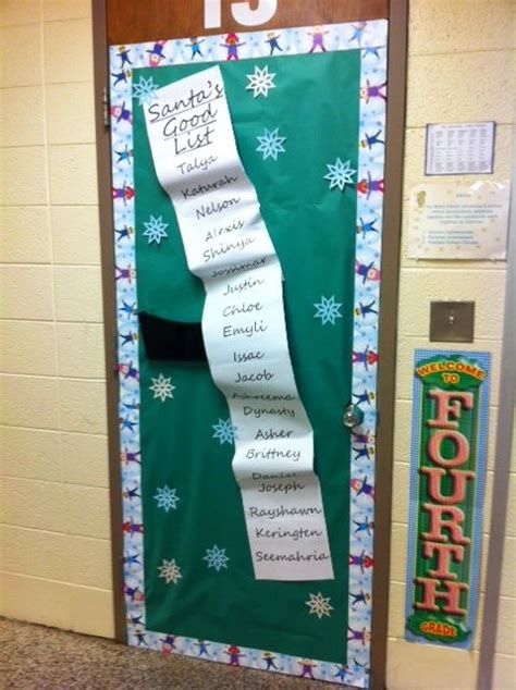 To some extent, christmas decorations will always be tacky in the minds of some people due to their bright sparkly colors and for the enthusiast, there can never be 'too much.' Naughty Or Nice - Santa's List Classroom Door Decoration ...