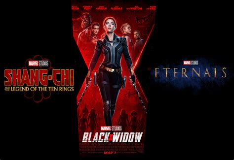 The action and adventure continues with the first film from phase 4 of the marvel cinematic universe, both in theaters and on disney+, releasing simultaneously with premier access. Black Widow Release Date Pushed Along With Eternals, Shang ...