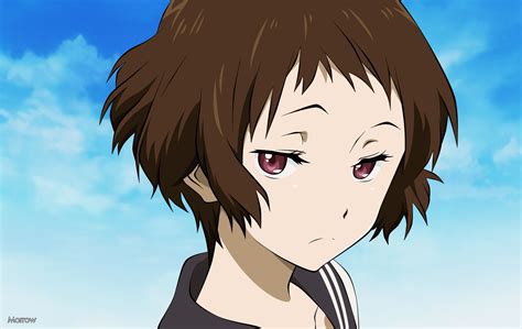 Utena tenjou's bright pink long hair makes her look very distinctive, whereas saeko. brunettes school uniforms short hair purple eyes anime ...