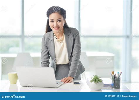 Female Entrepreneur Stock Image Image Of Female Smiling 109003111