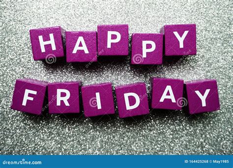 Happy Friday Alphabet Letter On Glitter Background Stock Photo Image