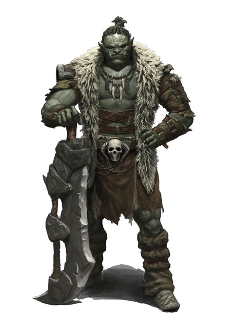 Male Orc Barbarian Fighter Pathfinder Pfrpg Dnd Dandd 35 5th Ed D20