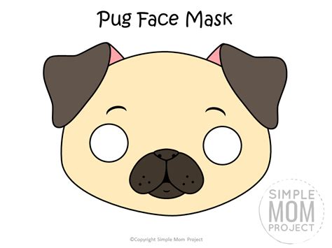 Free Printable Dog Face Mask Templates Simple Mom Project