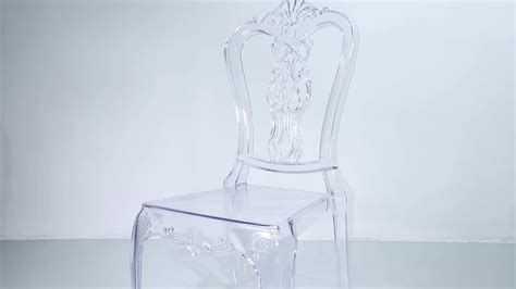 China Factory Resin Acrylic Crystal Clear Wedding Beauty Princess Chair