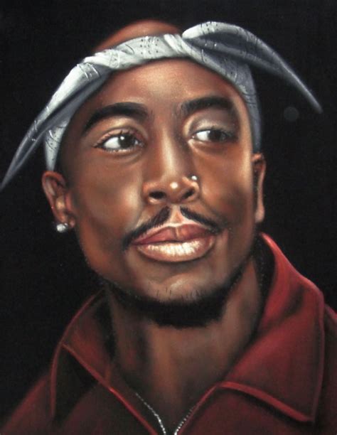 Tupac Shakur 2pac Portrait Original Oil Painting Black Velvet A138
