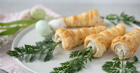 Diese herzhaft gefüllten Blätterteig -Röllchen sind das perfekte