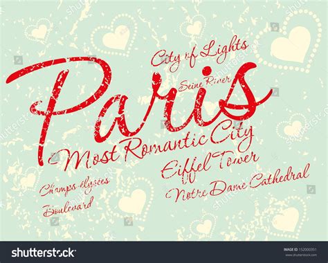 Paris City Slogan Vector Art Stock Vector 152000351 Shutterstock