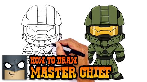 How To Draw Master Chief Halo Youtube