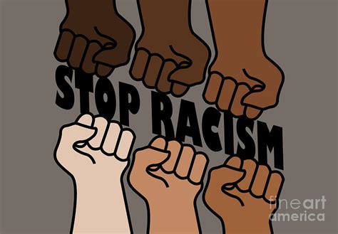 Stop Racism Drawing Digital Art By Blondia Bert Pixels