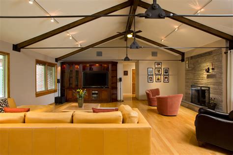 Such a ceiling creates a wonderful airy feeling band enlarges the space visually as all lights colors do. Iron and Wood vaulted ceiling supports | Teakwood Builders