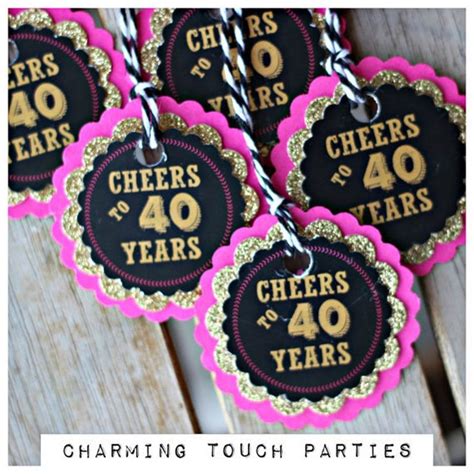 Forty And Fabulous 40 And Fabulous Favor Tags 40th Party Etsy Uk