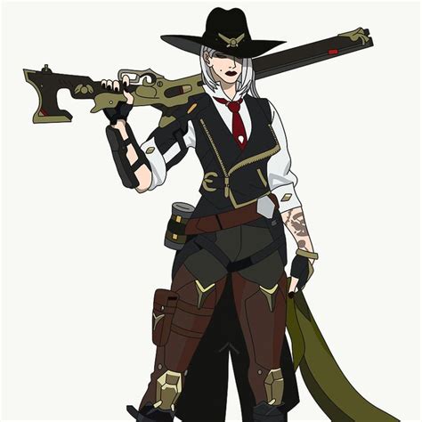 Step By Step Tutorial Explaining How To Draw Ashe From Overwatch Is