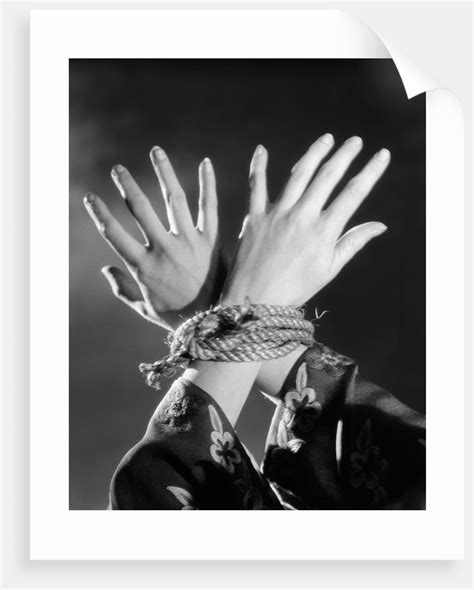 1930s Womans Hands Tied Together By Rope Overhead View Posters