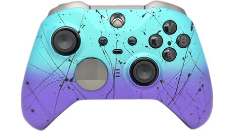 Teal And Purple Fade Xbox One Elite Series 2 Custom Controller