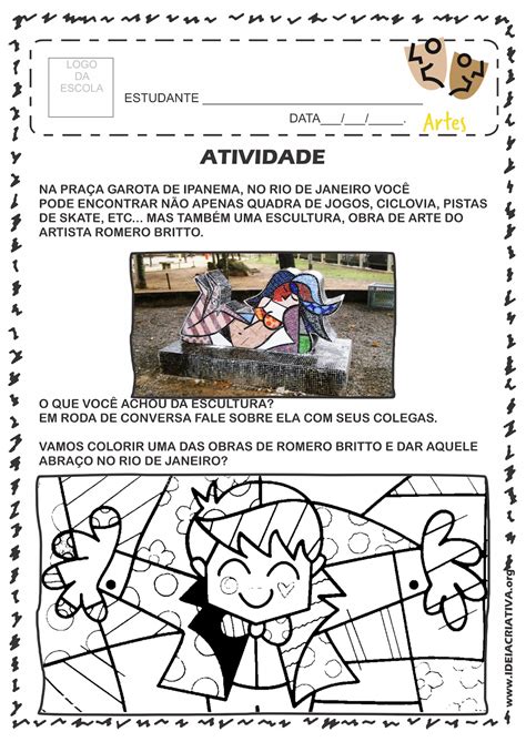 Atividade Sobre Romero Britto Com Gabarito EDUBRAINAZ