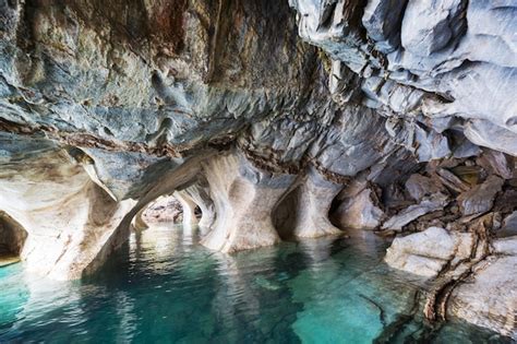 Premium Photo Unusual Marble Caves On The Lake Of General Carrera