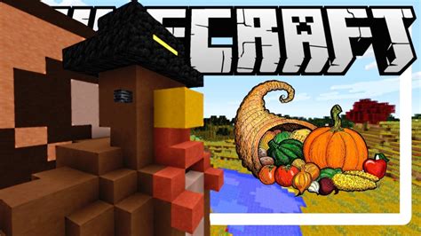 Minecraft Thanksgiving Turkey Build Youtube