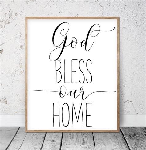 God Bless Our Home Bible Verse Printable Wall Art Christian Etsy