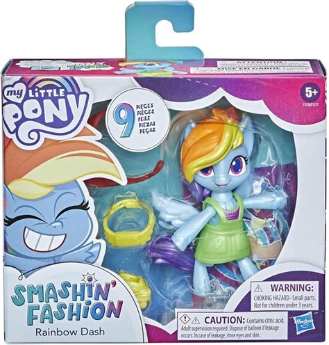 New My Little Pony Pony Life Rainbow Dash Smashin Fashion Figure Set Available My Little