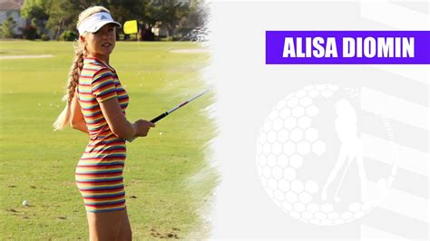 Golf Babe Alisa Diomin Heats Up The Course Golf Swing 2022 Youtube