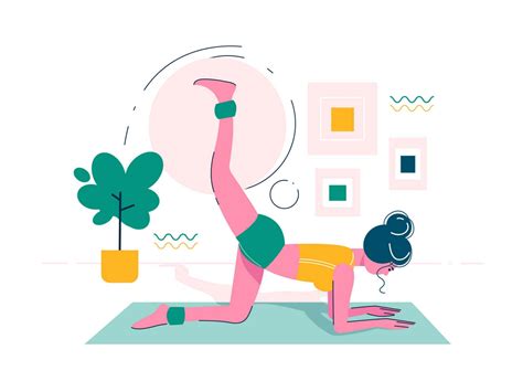 Girl Fitness Vector Illustration Ai