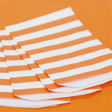 Wide Striped Paper Party Bags By Peach Blossom