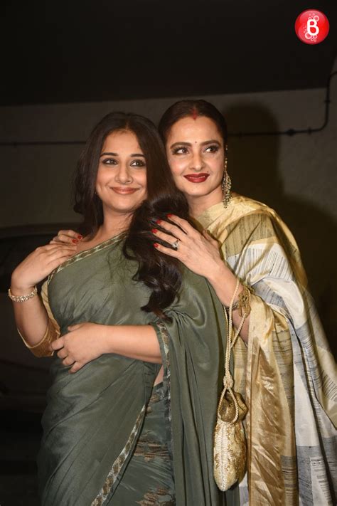 tumhari sulu screening turns extra special with rekha s presence among others bollywood bubble