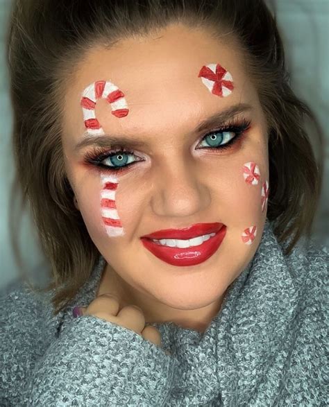 Candy Cane Makeup Candy Cane Makeup Candy Cane Carnival Face Paint