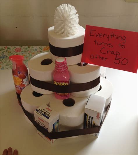 funny 50th birthday decorations toilet paper cake fun gag t for anyone turning 50 birthdaybuzz
