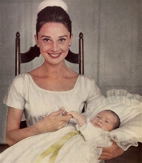 Mrs Audrey Hepburn Ferrer Photographed By Richard Avedon With Her Son