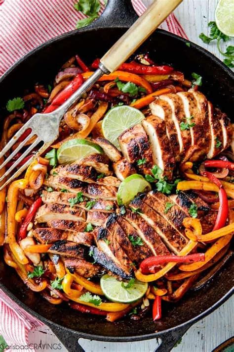 Skillet Chicken Fajitas Recipe Chicken Fajita Recipe Fajita Recipe