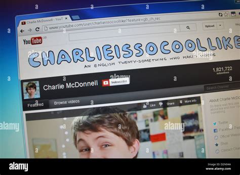 Charlieissocoollike Website Screenshot Stock Photo Alamy