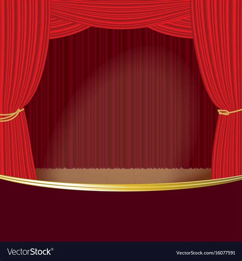 Theater Stage Curtain Template Royalty Free Vector Image